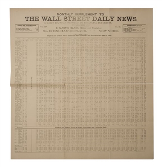 1892 Stock Report - Wall Street Daily News
